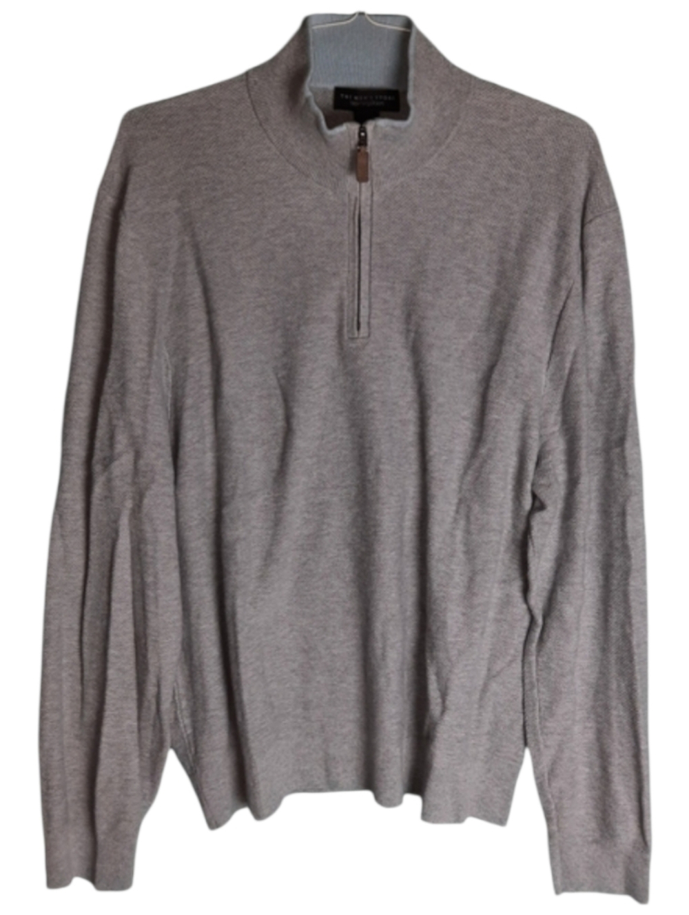 Bloomingdale's Gray Cotton Quarter Zip Pull-over SZ XXL